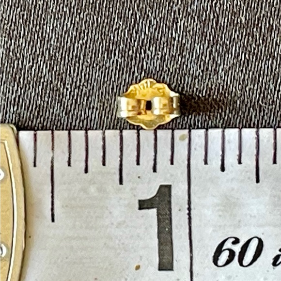 14K Yellow Gold replacement earring back *SINGLE* - Picture 5 of 5